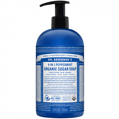 Dr. Bronner'S Organic Hand & Body Shikakai Soap Spearmint Peppermint (710ml)