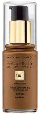Max Factor All Day Flawless Foundation 100 Sun Tan