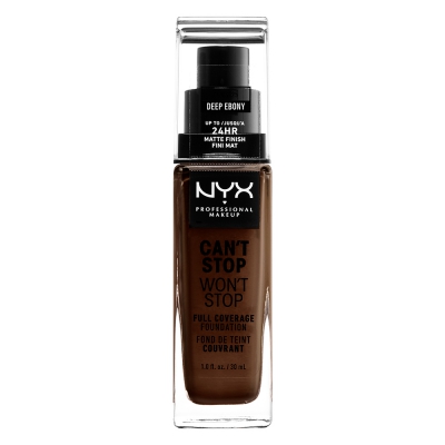 NYX Professional Makeup Cant Stop Wont Stop Foundation 25 Deep Ebony