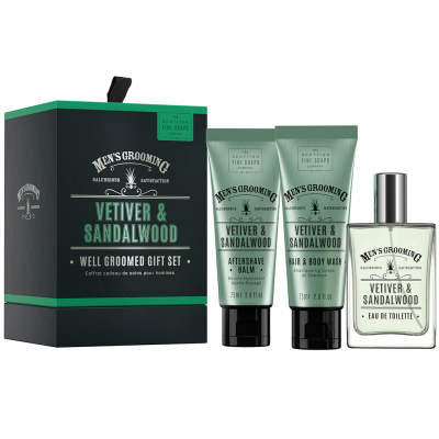 The Scottish Fine Soaps Company Vetiver and Sandalwood Well Groomed Gift Set