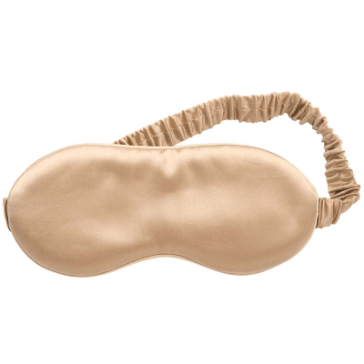 Lenoites Mulberry Sleep Mask With Pouch, Beige