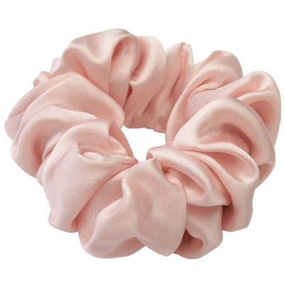 Lenoites Mulberry Silk Scrunchie, Pearl Pink