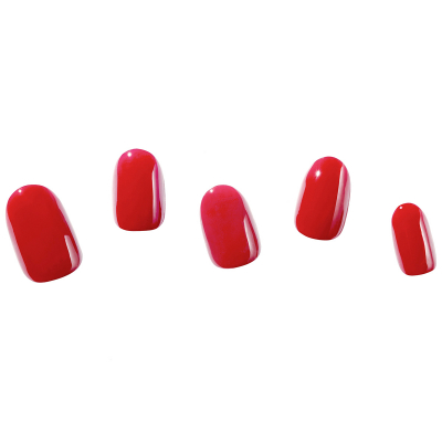 Dashing Diva Glaze Semi Cured Solid Color Gel Nail Strips Parisian Red