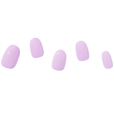 Dashing Diva Glaze Semi Cured Solid Color Gel Nail Strips Creamy Lilac