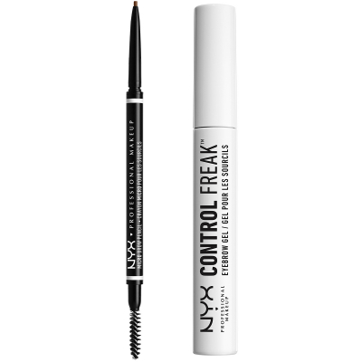 NYX Professional Make Up Micro Brow Pencil Ash Brown + Control Freak Eyebrow Gel