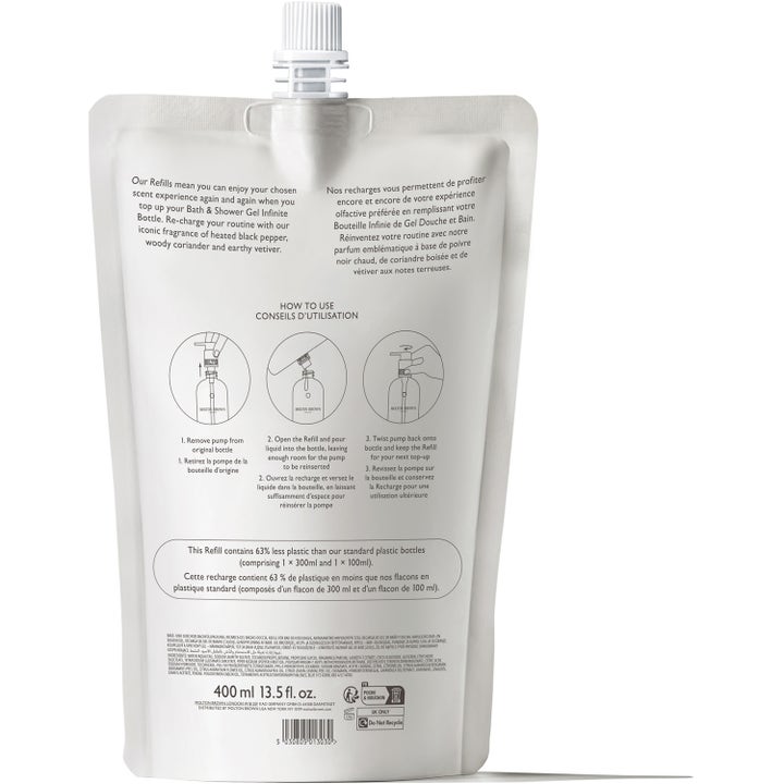 Re-charge Black Pepper Bath & Shower Gel Refill