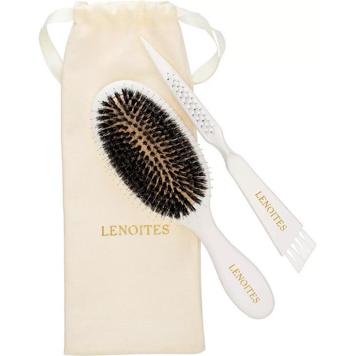 Wild Boar Hair Brush with Cleaning Tool