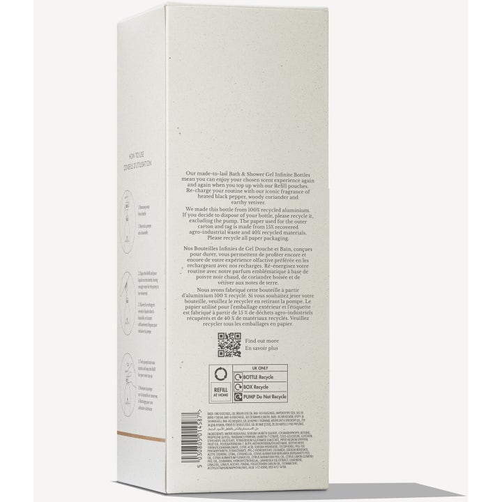 Infinite Bottle Re-charge Black Pepper Bath & Shower Gel